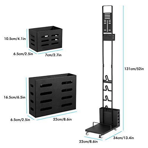 Storage Stand Docking Station Holder for Dyson V6 V7 V8 V10 V11 Cordless Vacuum Cleaners & Accessories, Easy Moving with Lockable Wheel, Non-Slip Pad - Thumbnail 2