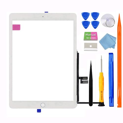 for iPad 7/8 (7th 8th Gen) Screen Replacement Digitizer Touch Glass 10.2 for 7th 8th Generation A2197 A2198 A2200 A2270 A2428 A2429 A2430 Full Repair Kit+Home Button[NO Fingerprint Reader] [NO LCD]
