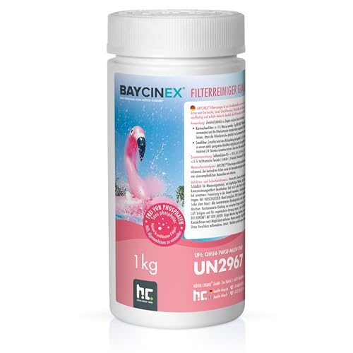 Höfer Chemie 1 kg BAYCINEX® Nettoyant en granulés pour filtres de Piscine - Élimine Le calcaire