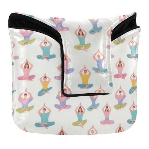Yoga Meditation Pose Golf Mallet Putter Headcover