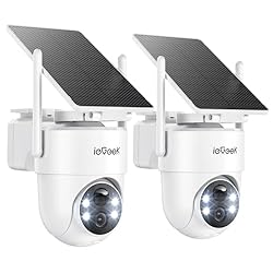 ieGeek 2K/3MP Camara Vigilancia WiFi Exterior Sola...: 【Panel solar integrado / instalación separada】La S5 camara vigilancia wifi exterior admite la instalación integrada y separada de paneles solares, y el ángulo de los paneles solares se puede ajustar para satisfacer las necesidades de diferentes entor...