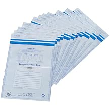 100Pcs 12"x16" Bank Deposit Bag - Tamper Evident Security Bags - Cash Money Bags with High Level Security Seal - White Security Pouch - Opaque 2.8 Mil Plastic