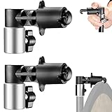 【Material de alta calidad】La abrazadera de la cámara está hecha de aleación de aluminio + material ABS con una fuerte fuerza de sujeción. Tiene un buen agarre y también es adecuado para unir telas de fondo pesadas.