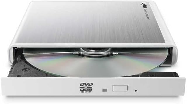 Logitech LDR-PMM8U2VWH External DVD Drive, Portable DVD Drive, Playback, Editing, Writing, White