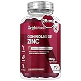 Gominolas de Zinc, Sabor Natural a Frambuesa, 3 Meses de Suministro, 90 Gominolas Veganas - Contribuye al Mantenimiento del Cabello, Piel y Uñas y a la Función Normal del Sistema Inmune, Sin Gluten