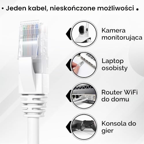 Mr. Tronic Kabel Ethernet Cat6 100m, kabel sieciowy LAN Cat 6 o wysokiej przepustowości dla szybkiego i niezawodnego połączenia z Internetem | Złącze kabla Ethernet AWG24, Kabel RJ45 UTP CCA (100