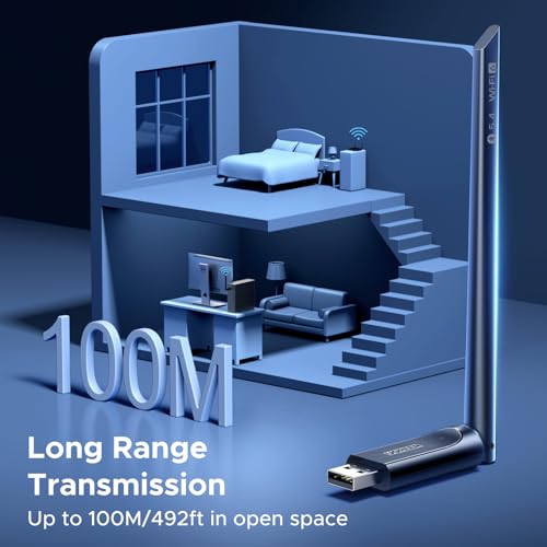 Ugreen Wifi Dongle, 2-IN-1 Wi-Fi 6 Bluetooth 5.4 Wifi Adapter For Pc, AX900 Usb Wifi Dongle 5Ghz/2.4Ghz Usb Wireless Adapter For Pc Laptop Computer Windows 10/11 - 6