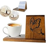 MJLINTATAG Triangle Book Holder, Book Nook Reading Valet, Book Rest Stand for Book Lovers Birthday Gifts, Wood Book Valet for Book Lovers