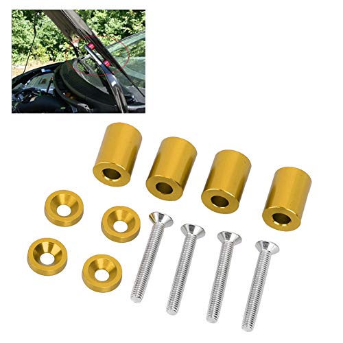 Suuonee Spacer Riser Kit, Ventilation Spacer Riser Kit For Aluminum Alloy Engine Bonnet Suitable For 6Mm Engine(Gold) #TOP3