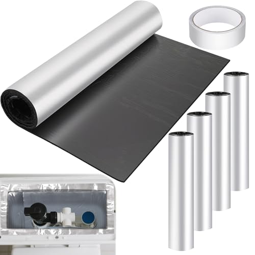 4 Pack Toilet Tank Liners 40 x 16 Inch Toilet Anti Condensation Kit with Aluminum Foil Tape Prevent...