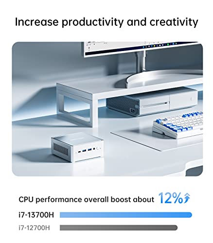 Image of MINISFORUM NPB7 Mini PC 13th Gen Core i7-13700H(14C /20T) Mini Computer Barebone Version Without RAM /SSD /OS, HDMIx2+USB4x2 8K@60Hz Outputs, Intel Iris Xe Graphics Eligible Desktop Computer