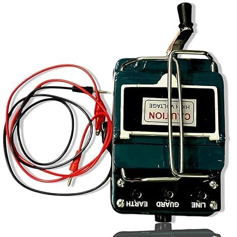 SPARK Insulation Tester/magger 1000V, 2000 Mega Ohms/Hand Driven Generator/Metal Body-image-47