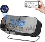 reloj despertador camara espia wifi p2p android iphone pc 【☞Detección de movimiento y visión nocturna】 La cámara del reloj soporta el sistema de detección de movimiento y la frecuencia de detección es ajustable. El sistema puede detectar oportuna y con precisión a alguien que intrusa en tu casa, y enviar instantáneas en tiempo real a tu teléfono móvil y buzón a tiempo. No te preocupes incluso por la noche, la luz de visión nocturna infrarroja integrada de la cámara puede tomar fotos claras, y la luz de visión nocturna no brilla cuando está encendida.