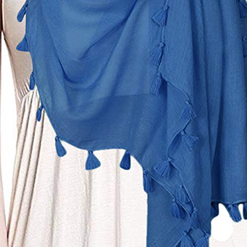 Cotton with Tassel Scarf Stole Scarves Showl Hijab Wrap Head Neck Cover Up Women2