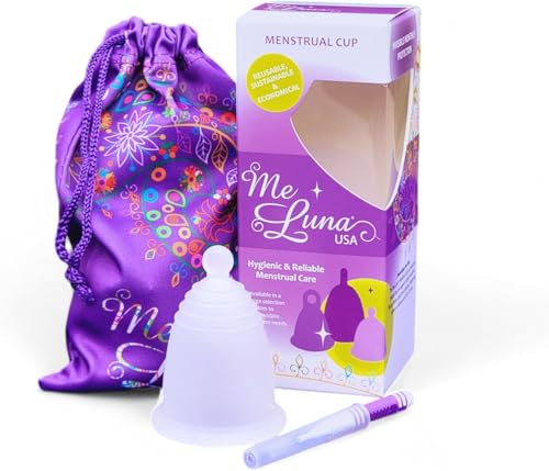 Image of Most Customizable Menstrual Cup with Ball Handle | MeLuna Me Luna | Comfortable Period Cup Reusable Cup | Tampon Pad Alternative for All Body Types | Classic