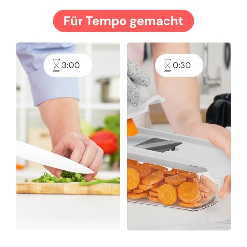 Fullstar Pro - 6-in-1 Mandoline Gemüsehobel, Julienneschneider und Reibe – Ansicht 3