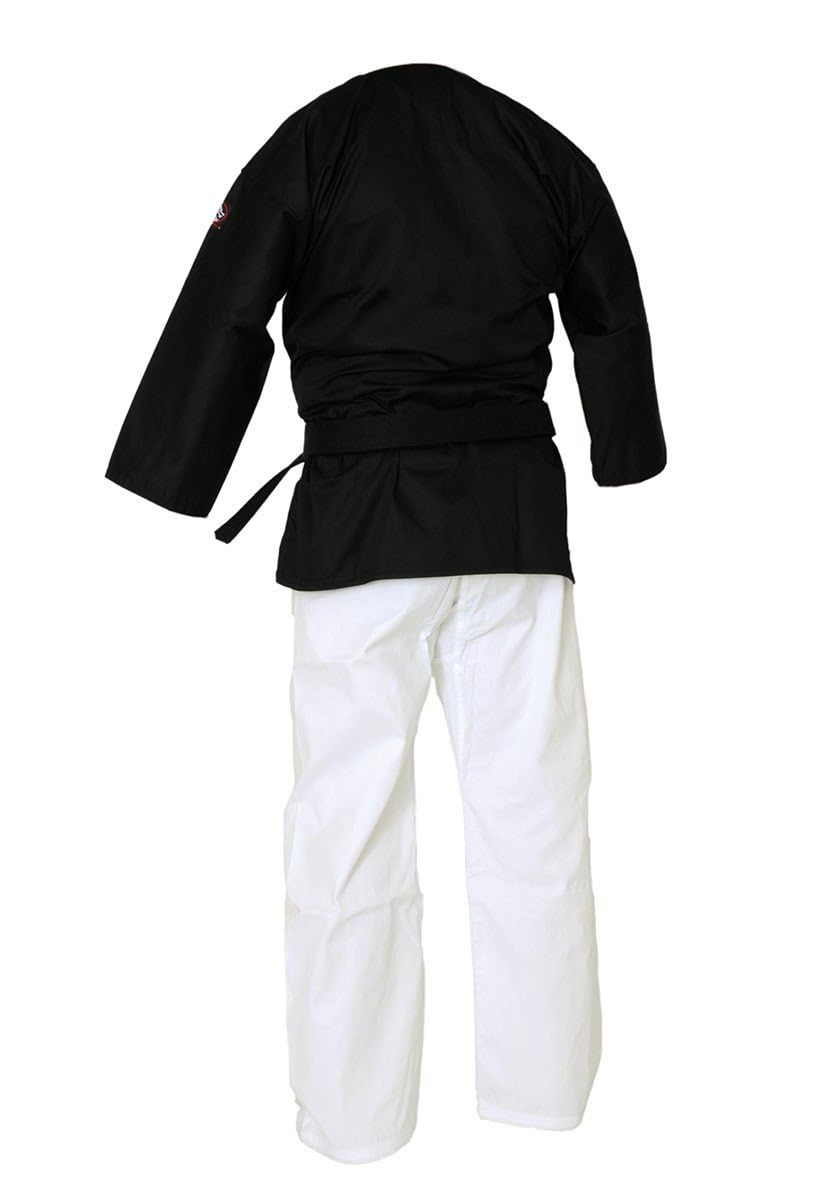 BUDOFIGHT Kimono de karaté Kobudo noir & blanc