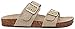 LONDON FOG Womens Wendee Sandals with Cork. Laides Slide Sandals With Double Buckle Strap Platform Sandal Gold 7.5