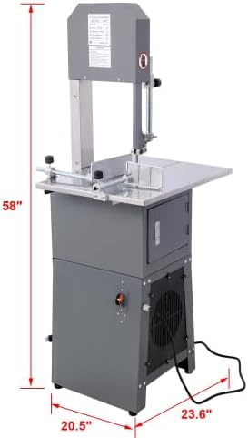 2-in-1 Commercial Butcher Band Saw and Sausage Stuffer, Machine Slicer Meat Bone Sausage Carne