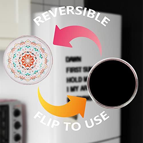 12PCS Fridge Magnets Beautiful Round Glass Refrigerator Magnets Pretty Flower Fridge Magnet Funny Fridge Magnet for Kitchen Refrigerator White Board Photo Maps Office Cabinet - Thumbnail 6