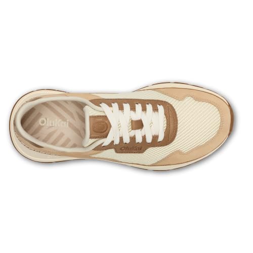 Image of OluKai Koke Women's Sneakers, Retro Running Shoes with Drop-in Heel & Airy Mesh, Lightweight Comfort for Everyday Wear, Wet Grip Rubber Traction