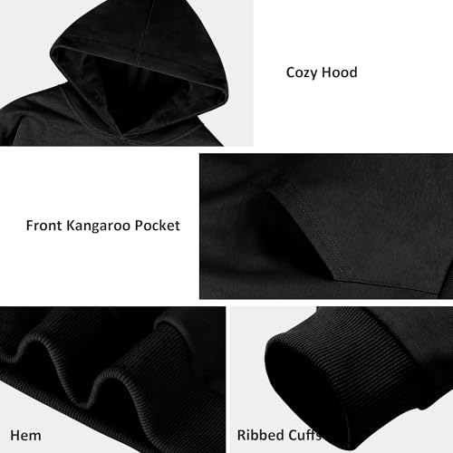 BIG ELEPHANT Boys' Hooded Sweatshirt - 100% Cotton,Lightweight Long Sleeve Hoodie with Pocket for School & Casual Wear4