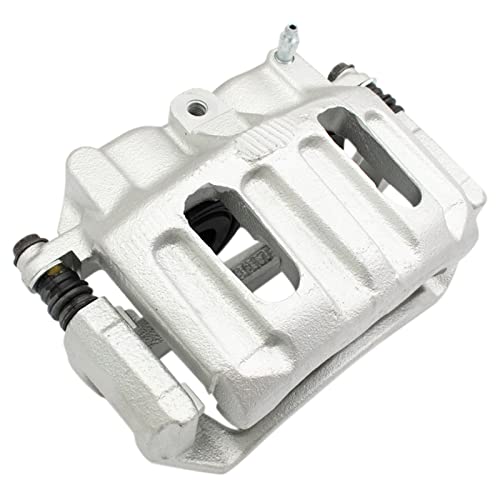 Image of TRQ Front Brake Caliper Set Zinc Coated Brackets Hardware Compatible with 1999-2004 Ford F 150 2004 F 150 Heritage
