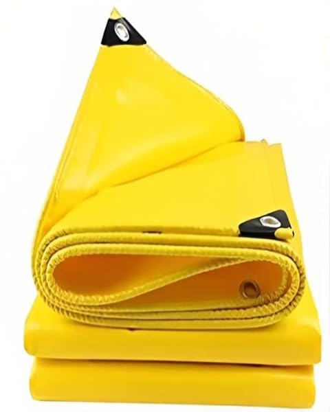 Image of Tripal 250 GSM Yellow Tarpaline (20 x 40 Ft) Plastic Tarpaulin | Tirpal, Tadpatri, Tharpai & Thadika | Extra Strong Reinforced Eyelets | UV Resistant | 100% Waterproof Virgin, 6 Layer