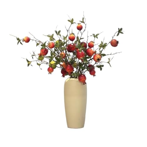 Simulation de fleur de grenade : la solution florale sans entretien pour meuble de salon