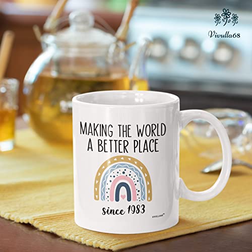 Vivulla68 40Th Birthday Gifts Women, 1983 Birthday Gifts For Women, 40 Year Old Birthday Gifts For Women, 40Th Birthday Gift Ideas, 40 Birthday Gifts For Women, 40Th Birthday Cups, Forty Mug #TOP3