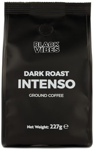 Black Vibes - Ground Coffee (227g) | Dark Roast Intenso | Robusta Coffee