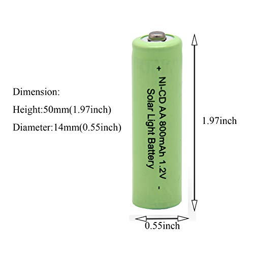 Qblpower Ni-Cd Aa 800Mah 1.2V Rechargeable Battery For Solar Outdoor Lights Lamp Garden Yard Lawn(16 Pieces) #TOP1