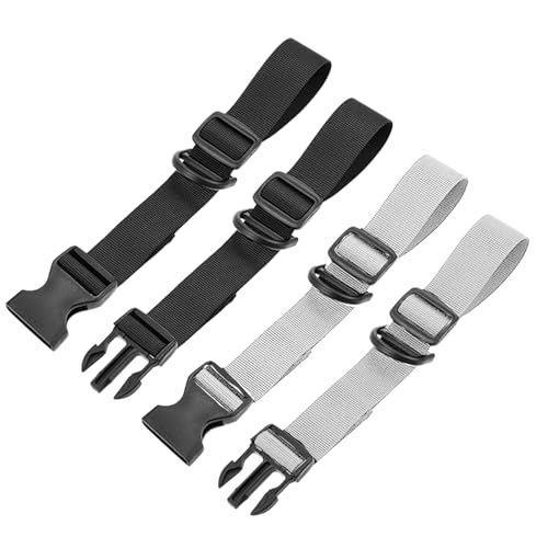 XdealCozyxc 2 Pair Chest Strap for Backpack, Adjustable & Anti Slip Quick Release Rucksack Chest Strap (Black & Grey)
