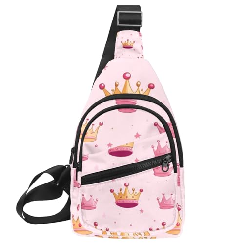 Sac à dos à bandoulière couronne et étoiles réglable pour sport et voyage