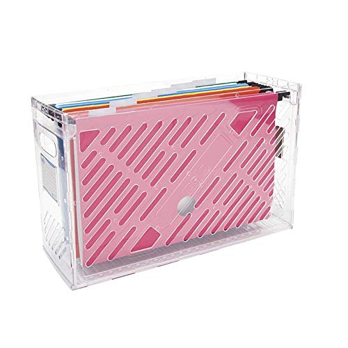 Organizador Dellocolor cristal 0321.H com 6 pastas suspensas coloridas Dello