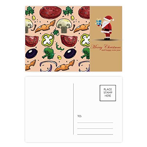 Cartes postales Pizza Oignons Noël pour vœux originaux