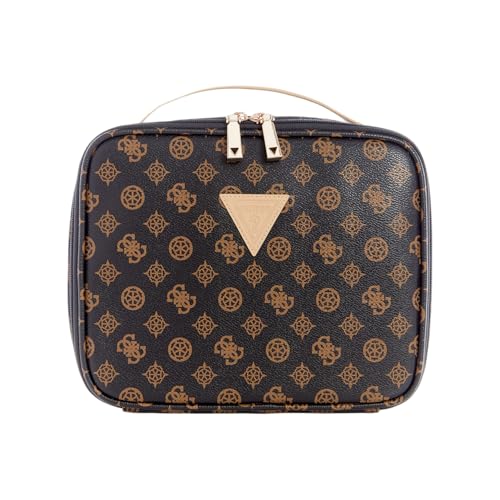 GUESS Wilder Travel Cosmetic Organizer Case Brown