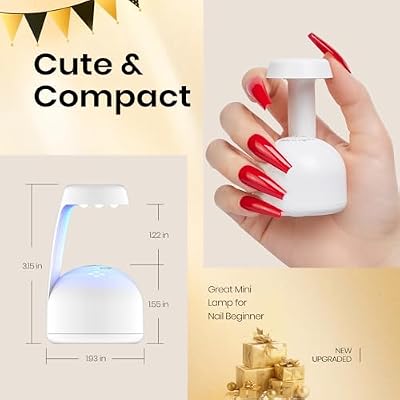 Beetles Mini Uv Light for Gel Nails Flash Curing Innovative with Smart Sensor for Easy and Fast Extension System, Portable Manicure Uv Led Light for Gel Nail Polish Diy