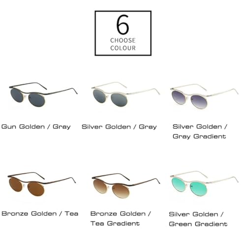 Lunettes de soleil ovales métal noir canon finition soignée style punk rétro chic