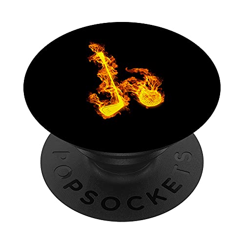 Fuego Bola De Golf Flaming Golfista Jugador De Golf PopSockets PopGrip Intercambiable