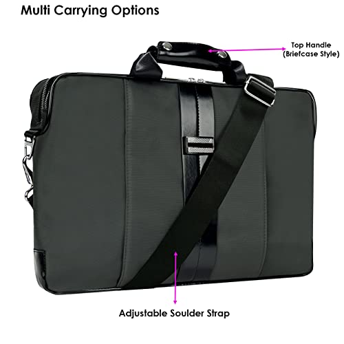 Maletín Mensajero para Laptop 15 Pulgadas de Nylon Negro miniatura 5