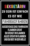 Sekretärin Geschenk: Lustiges Notizbuch A5 liniert als danke Geschenke oder Abschiedsgeschenke für Sekretärin