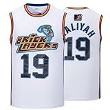 Afuby Aaliyah Jerseys 19 Bricklayers Rock N Jock 90s Hip Hop Basketball Jersey fro Men (Large, White)
