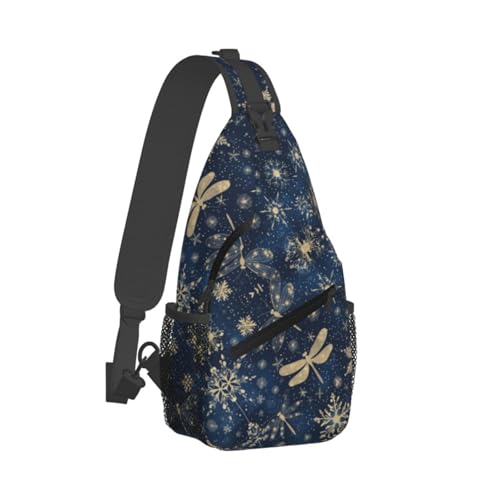 Image of Chrismtas-Dragonfly Crossbody Bag Sling Bag Backpack Chest Bags Shoulder Bag for Women Men