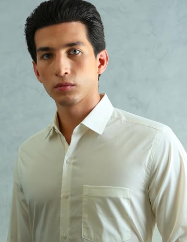 Image of Arrow Slim Fit Mens Formal Shirt - 100% Cotton, Breathable & Comfortable, Full Sleeves Shirts for Men