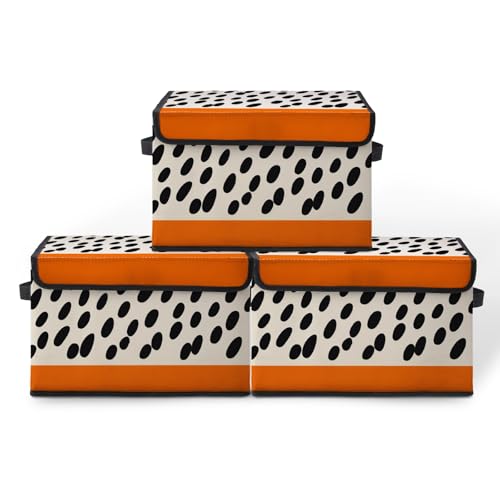 Image of Stackable Storage Bins with Lids,Closet Organizers Fabric Box for Home and Office,Blanket Clothes Organizers,Under Bed Storage Containers 3 Pack