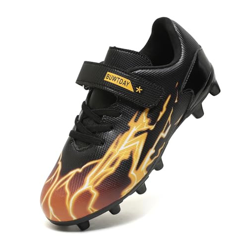 BUWTDAY Boys Girls Soccer Cleats Kids Firm Ground Athletic
