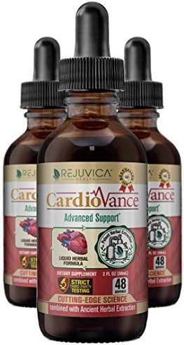 Rejuvica Health CardioVance - Heart Support Supplement - Liquid Delivery for Better Absorption - Hawthorne, Hibiscus, Arjuna, Olive Leaf & More!