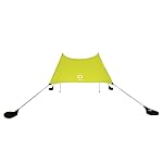 Neso Grande Portable Beach Tent Sun Shelter - Lightweight Beach Shade Canopy - Easy Setup for Family Outings - Patented Reinforced Corners - UPF 50+ Sun Protection - 7ft Tall, 9 x 9ft - Lemon