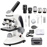 100X-2000X Microscopes for Kids Students Adult,with Microscope Slides Set, Phone Adapter, Powerful B